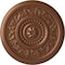 Ekena Millwork Marseille Ceiling Medallion (Fits Canopies up to 4 1/4"), 16 1/8"OD x 5/8"P, Polished Copper CM16MAPOS - alternate 1